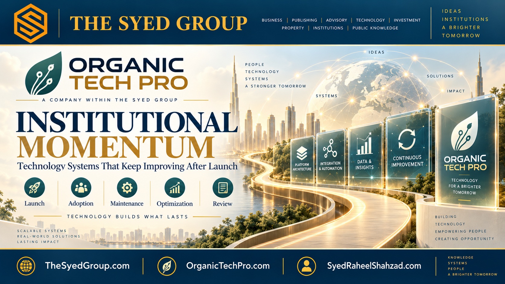 The Syed Group Institutional Momentum in Technology: How Organic Tech Pro Keeps Digital Systems Improving After Launch — The Syed Group corporate featured image for Organic Tech Pro