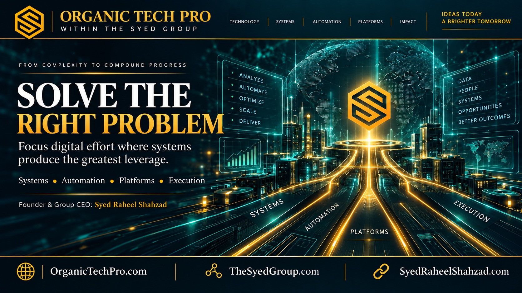 The Syed Group Strategic Focus in Technology: How Organic Tech Pro Decides Which Digital Problems Are Worth Solving — The Syed Group corporate featured image for Organic Tech Pro